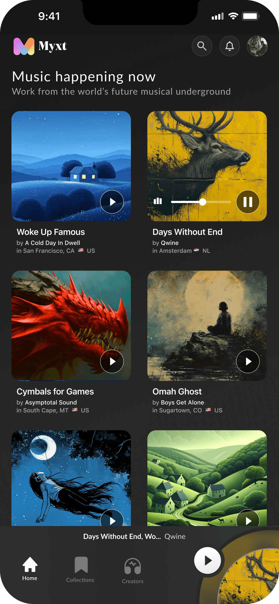 The mobile app for Myxt